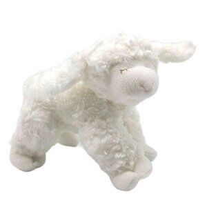 Gund Baby Winky Lamb Plush Sheep Lovey Ivory White 9" Stuffed Nursery Rattle